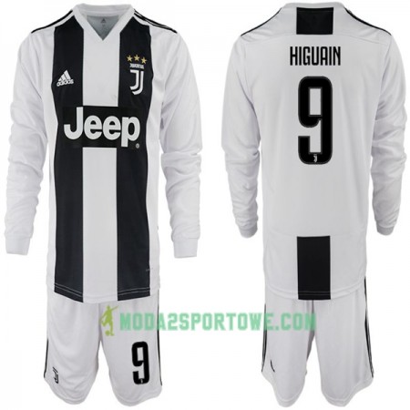 Koszulka Juventus Gonzalo Higuain 9 Dziecięcy Domowe Stroje Piłkarskie 2018-2019 Długi Rękaw